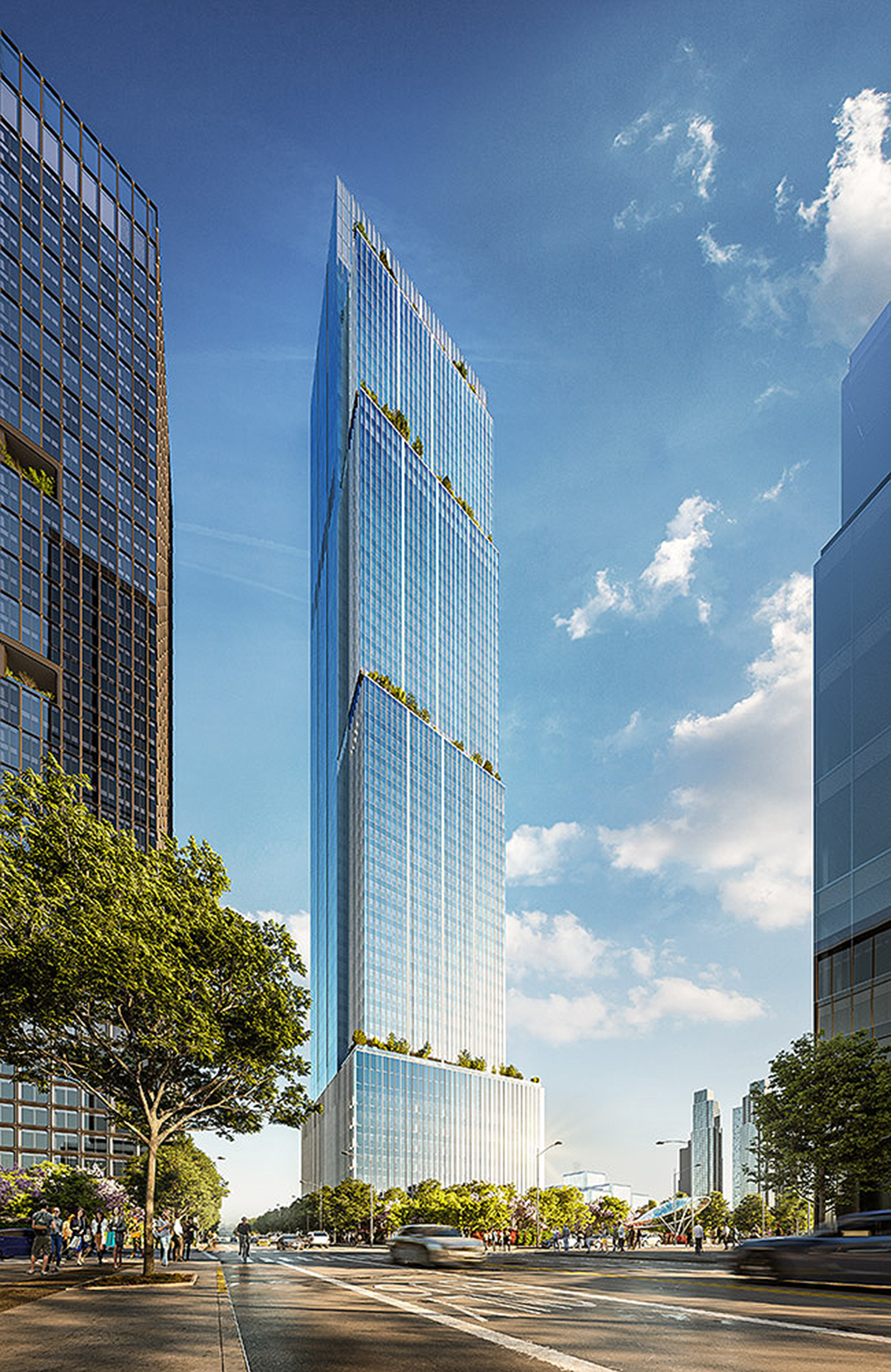 Work Remains Stalled on Three Hudson Boulevard in Hudson Yards, Manhattan