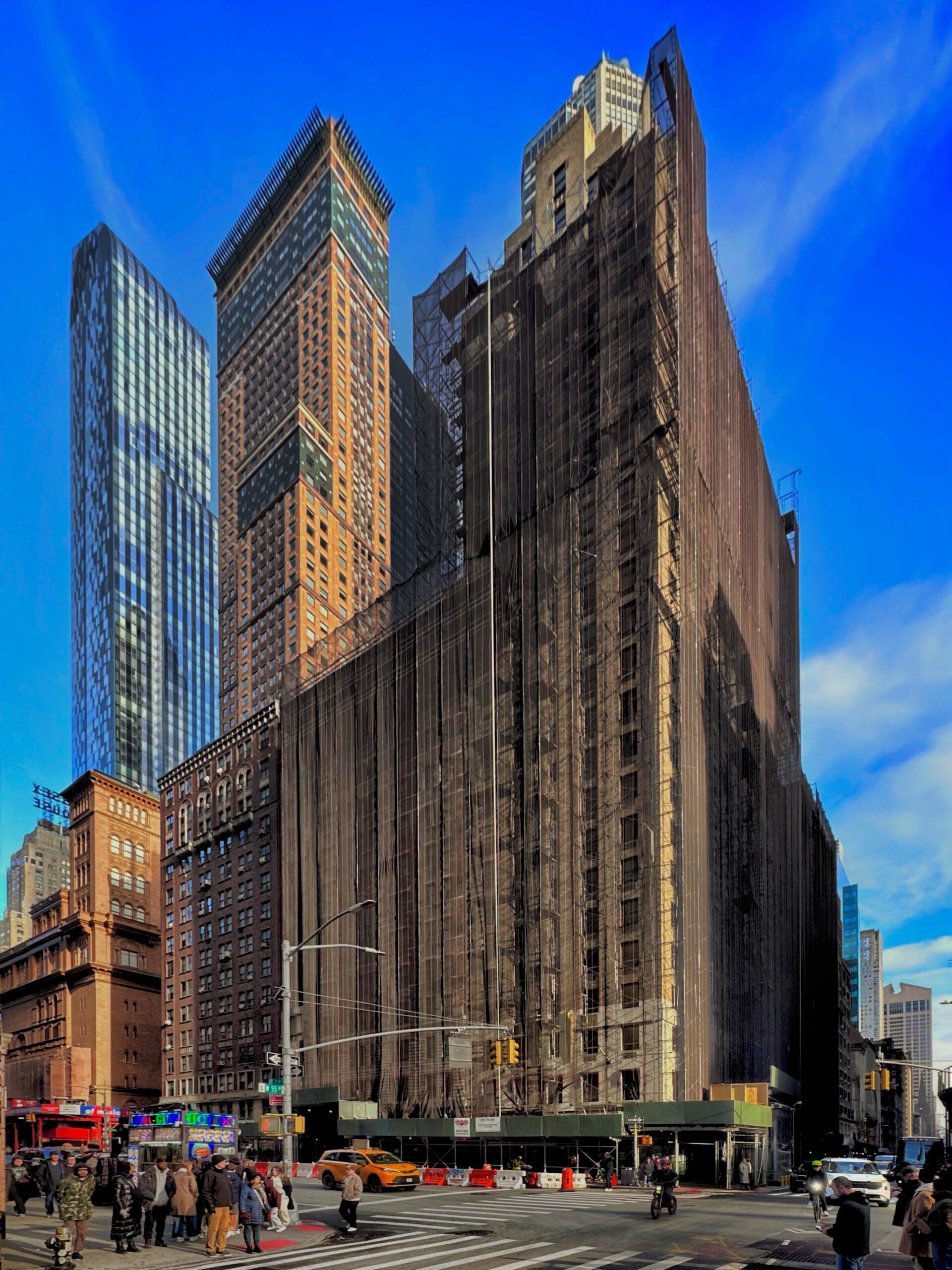 Demolition Progresses for Extell Supertall at 871 Seventh Avenue in Midtown, Manhattan