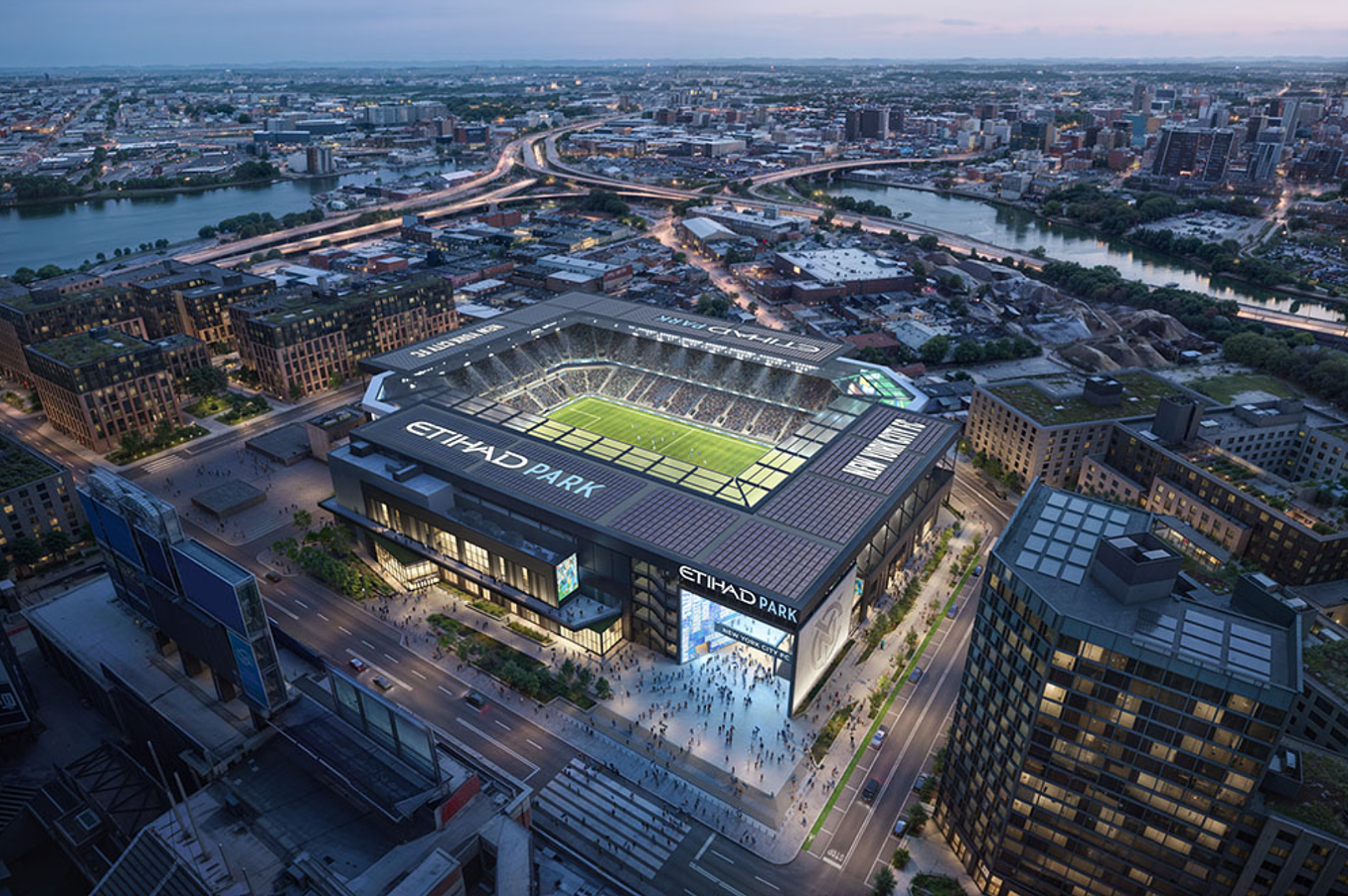 Etihad Stadium’s Grandstands Take Shape in Willets Point, Queens