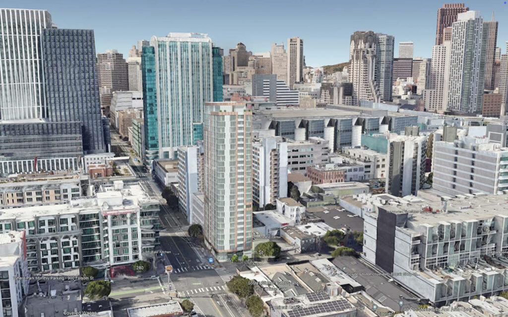 New Building Permits For Skinny SoMa Tower at 896 Folsom Street, San Francisco