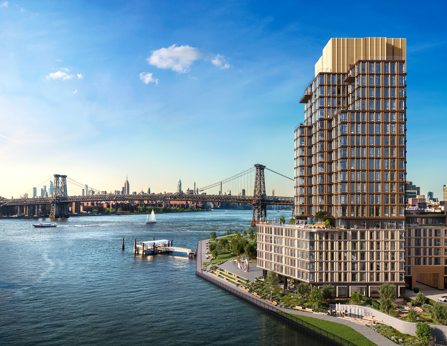 NYC’s First Private Outdoor Ice Rink Opens At One Williamsburg Wharf In Williamsburg, Brooklyn