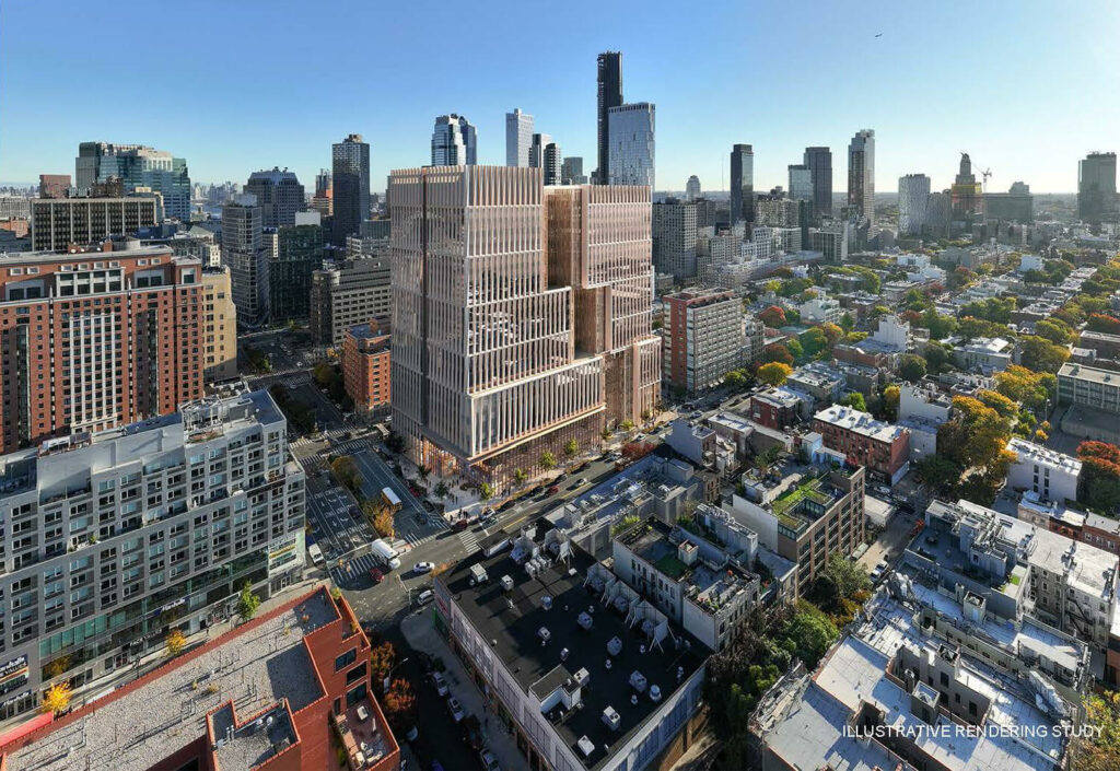 Facade Installation Begins At 275 Atlantic Avenue in Boerum Hill, Brooklyn