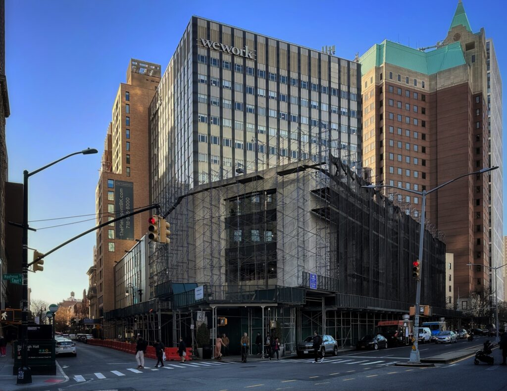 Demolition Prep Underway for 47-Story Skyscraper at 205 Montague Street in Brooklyn Heights
