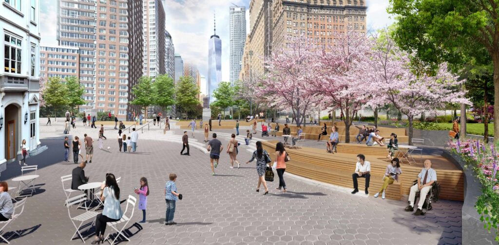 South Battery Park City Resiliency Project’s Storm Surge Walls Take Shape In Lower Manhattan