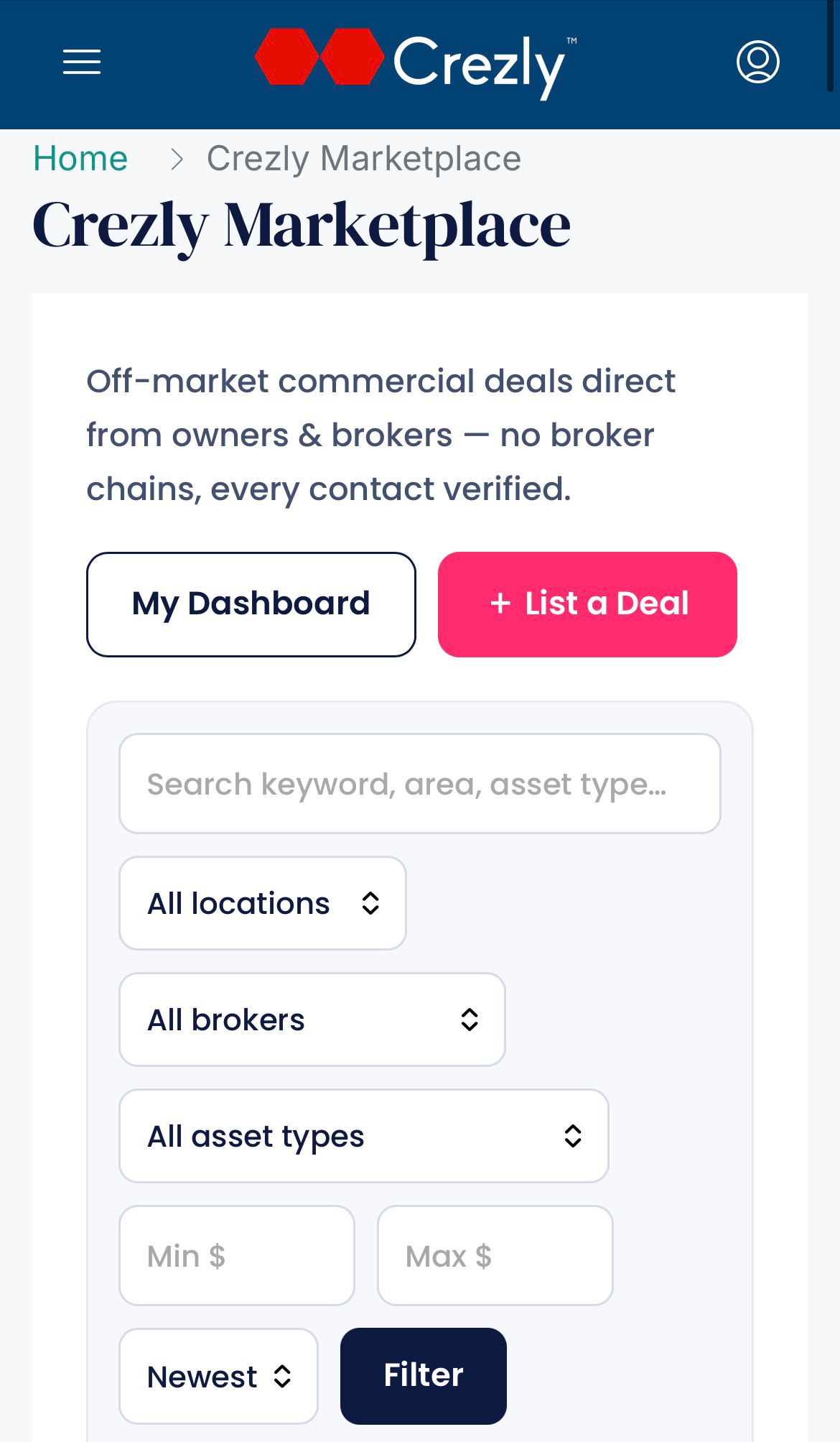 👑 With thousands of daily visitors on Crezly we’ve built a marketplace designed to put your deals in front of serious bu