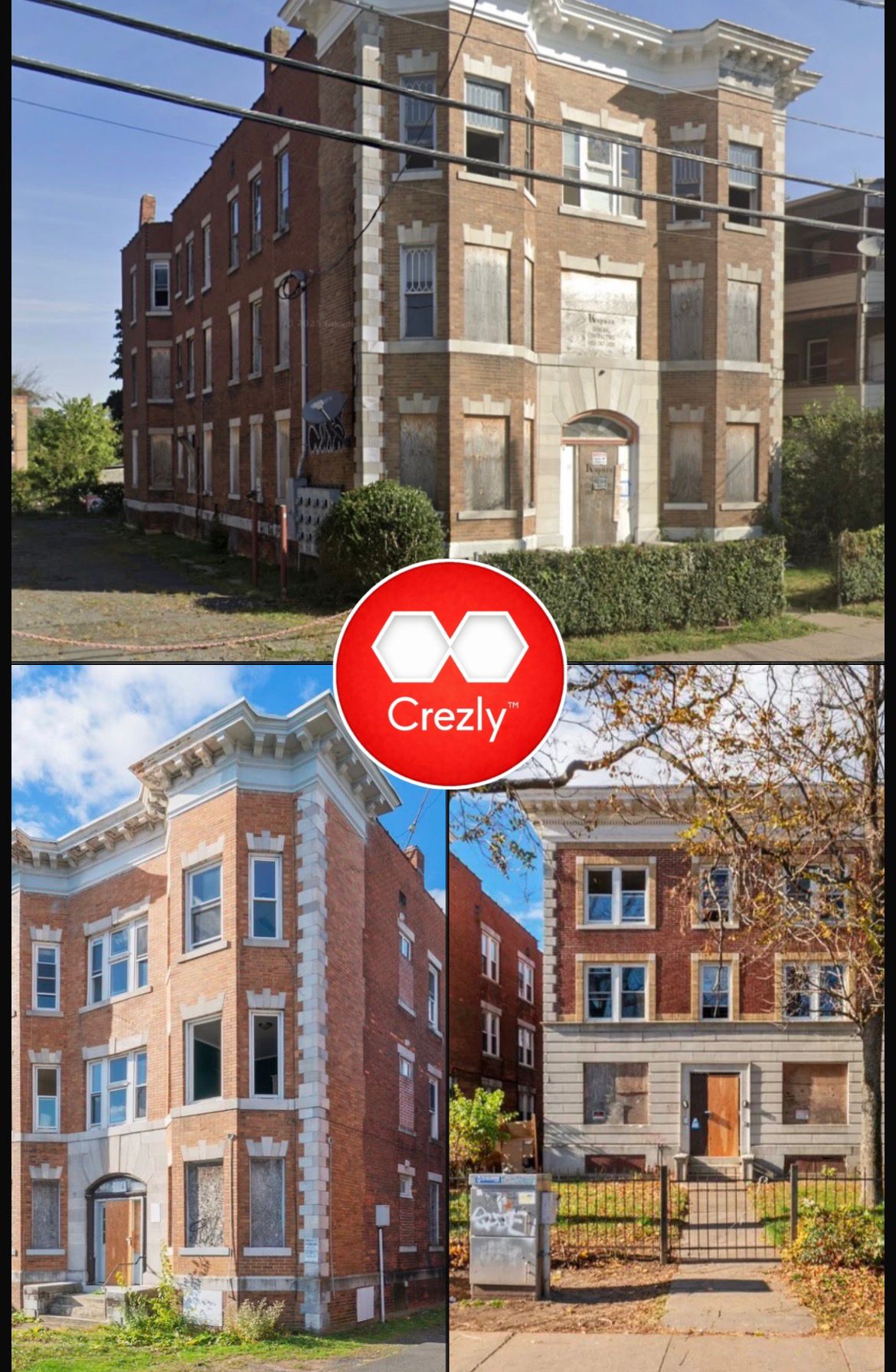Hartford CT 3 building portfolio 22,500sqFt total 30 units mix of 1/2/3br FULLY vacant needs work. Contract flip asking 
