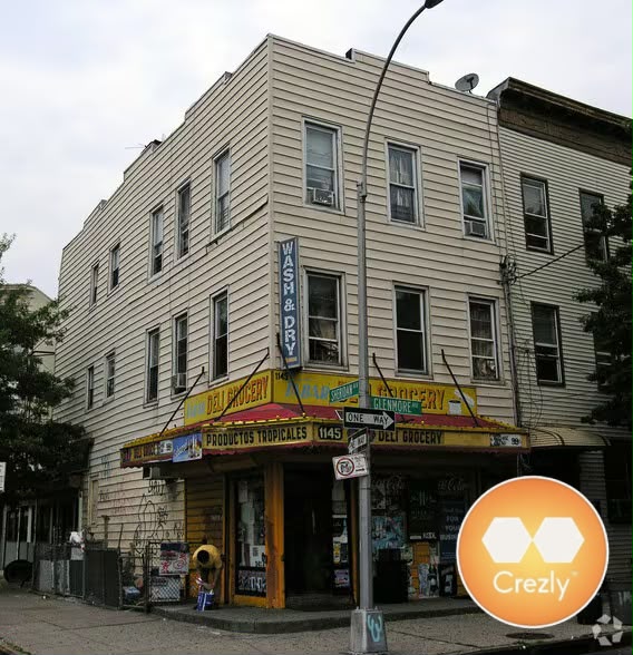 East NY near Grant Ave subway, mixed use corner building (c-block/ brick) 20x50 ft (3,000 sf) on 75 ft lot, R5 zoning, 3